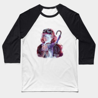 A Girl and her Moon Snake Baseball T-Shirt